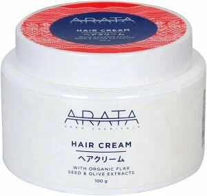 Arata Zero Chemicals Natural Hair Cream with Flax Seed Extract